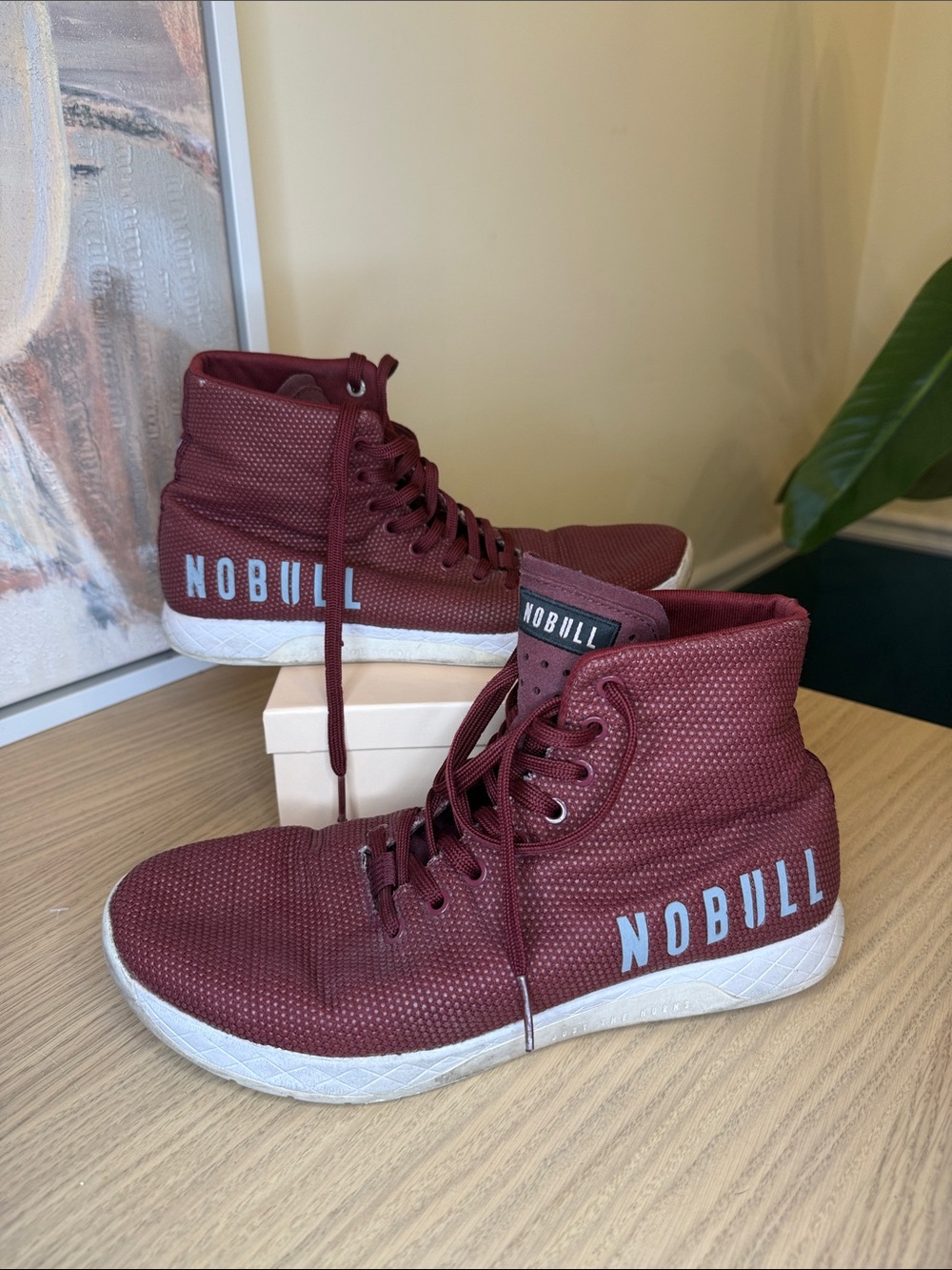 NOBULL Burgundy High-Top Training Sneakers